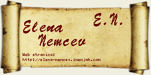 Elena Nemčev vizit kartica
